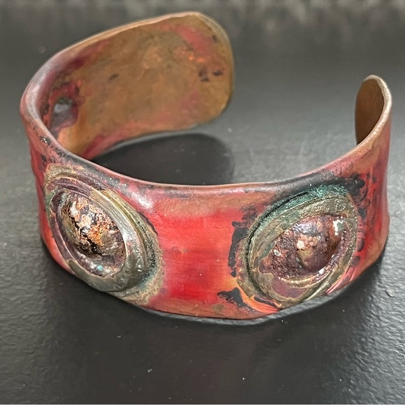 Artisan Copper and Mixed Metals Cuff Bracelet - Picture 5 of 12